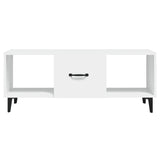 Coffee Table White 102x50x40 cm Engineered Wood