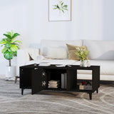 Coffee Table Black 102x50x40 cm Engineered Wood
