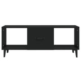 Coffee Table Black 102x50x40 cm Engineered Wood - 45-Degree Angle