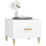 Coffee Tables 2 pcs White 50x50x40 cm Engineered Wood - Top-Down View