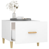 Coffee Tables 2 pcs White 50x50x40 cm Engineered Wood - 45-Degree Angle