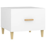 Coffee Tables 2 pcs White 50x50x40 cm Engineered Wood - Rear View