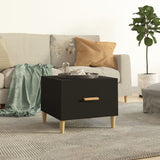 Coffee Tables 2 pcs Black 50x50x40 cm Engineered Wood - Side View