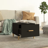 Coffee Tables 2 pcs Black 50x50x40 cm Engineered Wood - Top-Down View