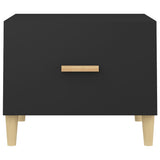 Coffee Tables 2 pcs Black 50x50x40 cm Engineered Wood - Low Angle