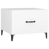 Coffee Table with Metal Legs 2 pcs White 50x50x40 cm - Rear View