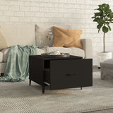 Coffee Table with Metal Legs 2 pcs Black 50x50x40 cm - Side View