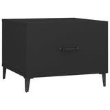 Coffee Table with Metal Legs 2 pcs Black 50x50x40 cm - Rear View