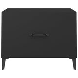 Coffee Table with Metal Legs 2 pcs Black 50x50x40 cm - Close-Up Angle