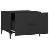 Coffee Table with Metal Legs 2 pcs Black 50x50x40 cm