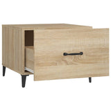 Coffee Table with Metal Legs 2 pcs Sonoma Oak 50x50x40 cm - Extra Image