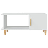 Coffee Table White 90x50x40 cm Engineered Wood - Rear View