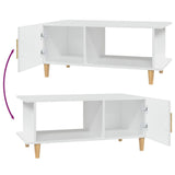 Coffee Table White 90x50x40 cm Engineered Wood - Low Angle