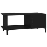 Coffee Table Black 90x50x40 cm Engineered Wood - Front View