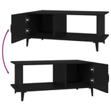 Coffee Table Black 90x50x40 cm Engineered Wood - 45-Degree Angle