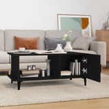 Coffee Table Black 90x50x40 cm Engineered Wood - Low Angle