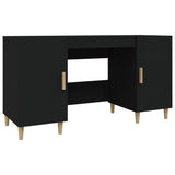 Desk Black 140x50x75 cm Engineered Wood