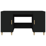 Desk Black 140x50x75 cm Engineered Wood