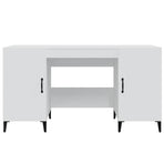 Desk White 140x50x75 cm Engineered Wood