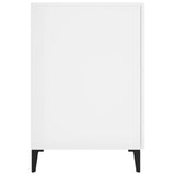 Desk High Gloss White 140x50x75 cm Engineered Wood