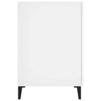 Desk High Gloss White 140x50x75 cm Engineered Wood