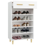 Shoe Cabinet White 60x35x105 cm Engineered Wood - 45-Degree Angle