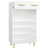 Shoe Cabinet White 60x35x105 cm Engineered Wood