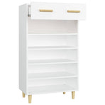 Shoe Cabinet White 60x35x105 cm Engineered Wood