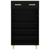 Shoe Cabinet Black 60x35x105 cm Engineered Wood