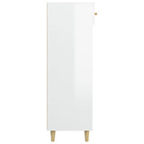 Shoe Cabinet High Gloss White 60x35x105 cm Engineered Wood