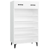 Shoe Cabinet White 60x35x105 cm Engineered Wood - Front View