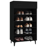 Shoe Cabinet Black 60x35x105 cm Engineered Wood - Top-Down View