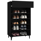 Shoe Cabinet Black 60x35x105 cm Engineered Wood - 45-Degree Angle