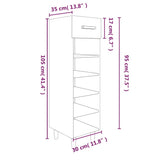 Shoe Cabinet White 30x35x105 cm Engineered Wood - Extra Image