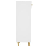 Shoe Cabinet High Gloss White 30x35x105 cm Engineered Wood - Low Angle