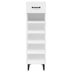 Shoe Cabinet White 30x35x105 cm Engineered Wood