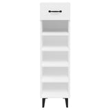 Shoe Cabinet High Gloss White 30x35x105 cm Engineered Wood