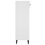 Shoe Cabinet High Gloss White 30x35x105 cm Engineered Wood - Low Angle
