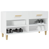 Shoe Cabinet White 102x35x55 cm Engineered Wood - Top-Down View