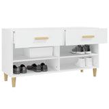 Shoe Cabinet White 102x35x55 cm Engineered Wood - 45-Degree Angle