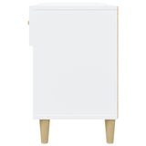 Shoe Cabinet White 102x35x55 cm Engineered Wood - Low Angle