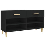 Shoe Cabinet Black 102x35x55 cm Engineered Wood