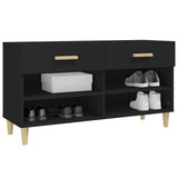 Shoe Cabinet Black 102x35x55 cm Engineered Wood - Top-Down View