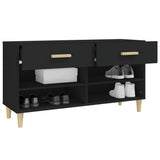 Shoe Cabinet Black 102x35x55 cm Engineered Wood - 45-Degree Angle