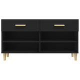 Shoe Cabinet Black 102x35x55 cm Engineered Wood