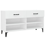 Shoe Cabinet White 102x35x55 cm Engineered Wood