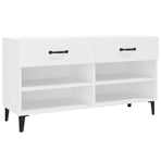 Shoe Cabinet White 102x35x55 cm Engineered Wood