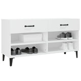 Shoe Cabinet White 102x35x55 cm Engineered Wood - Top-Down View