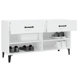 Shoe Cabinet White 102x35x55 cm Engineered Wood - 45-Degree Angle