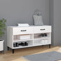 Shoe Cabinet White 102x35x55 cm Engineered Wood